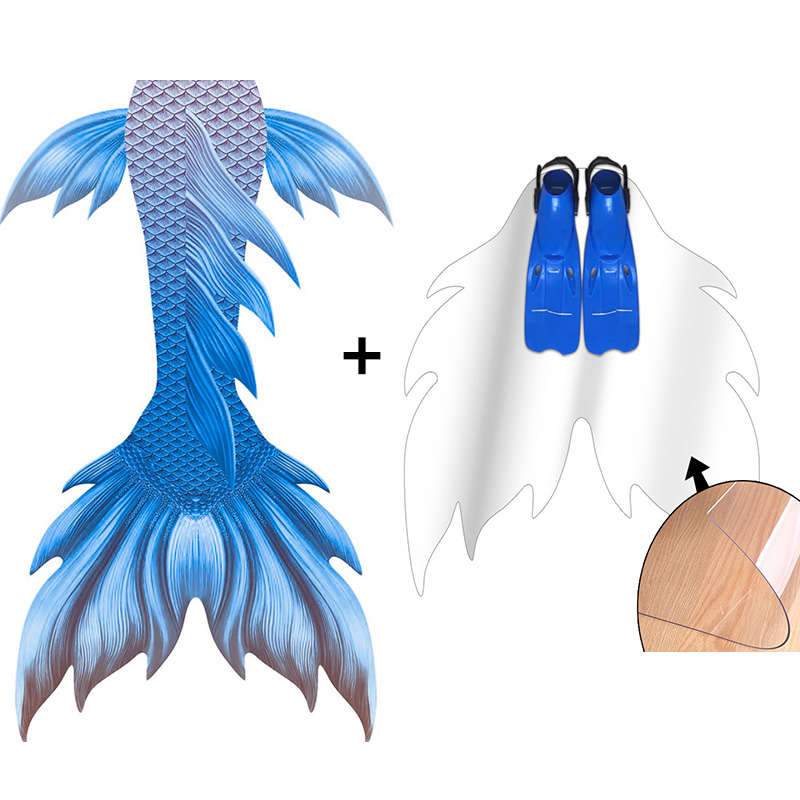 Swim Fins - New Design Blue Colour SKins Tail