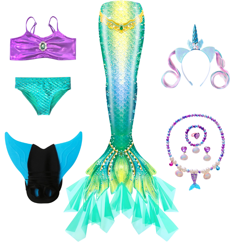 Swim Fins - Mermaid Costume for Girl Mermaid Tail