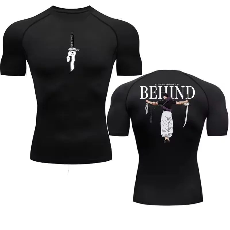 Rash Guard - Anime Compression Shirt Men Print Breathable
