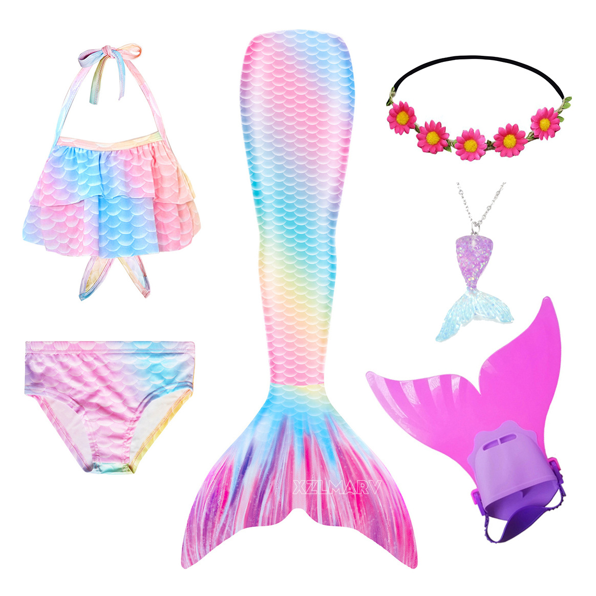 Girls Swimming Mermaid Tail Gi - Flippers Swimming ulasan dan harga